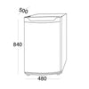 IceKing RK113W.E White 48cm 81L Undercounter Larder Fridge With 3* Icebox