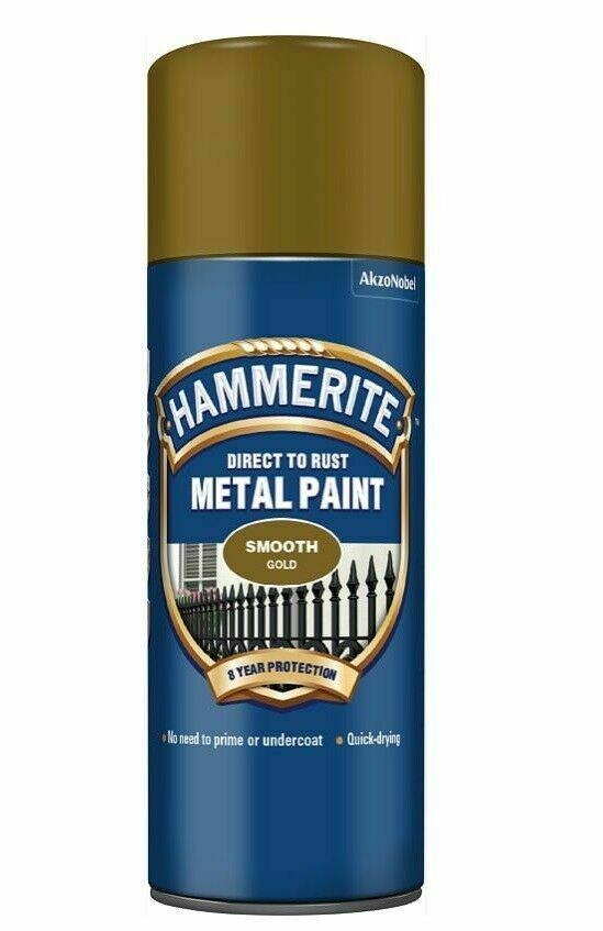 Hammerite-Direct-To-Rust-Smooth-Aerosol-Spray-Paint-Gold