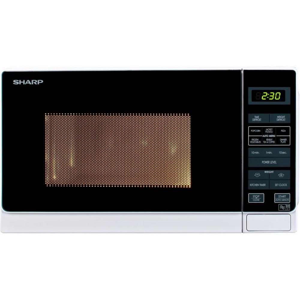 Sharp R272WM White Solo 800W Microwave Oven with 20L Capacity