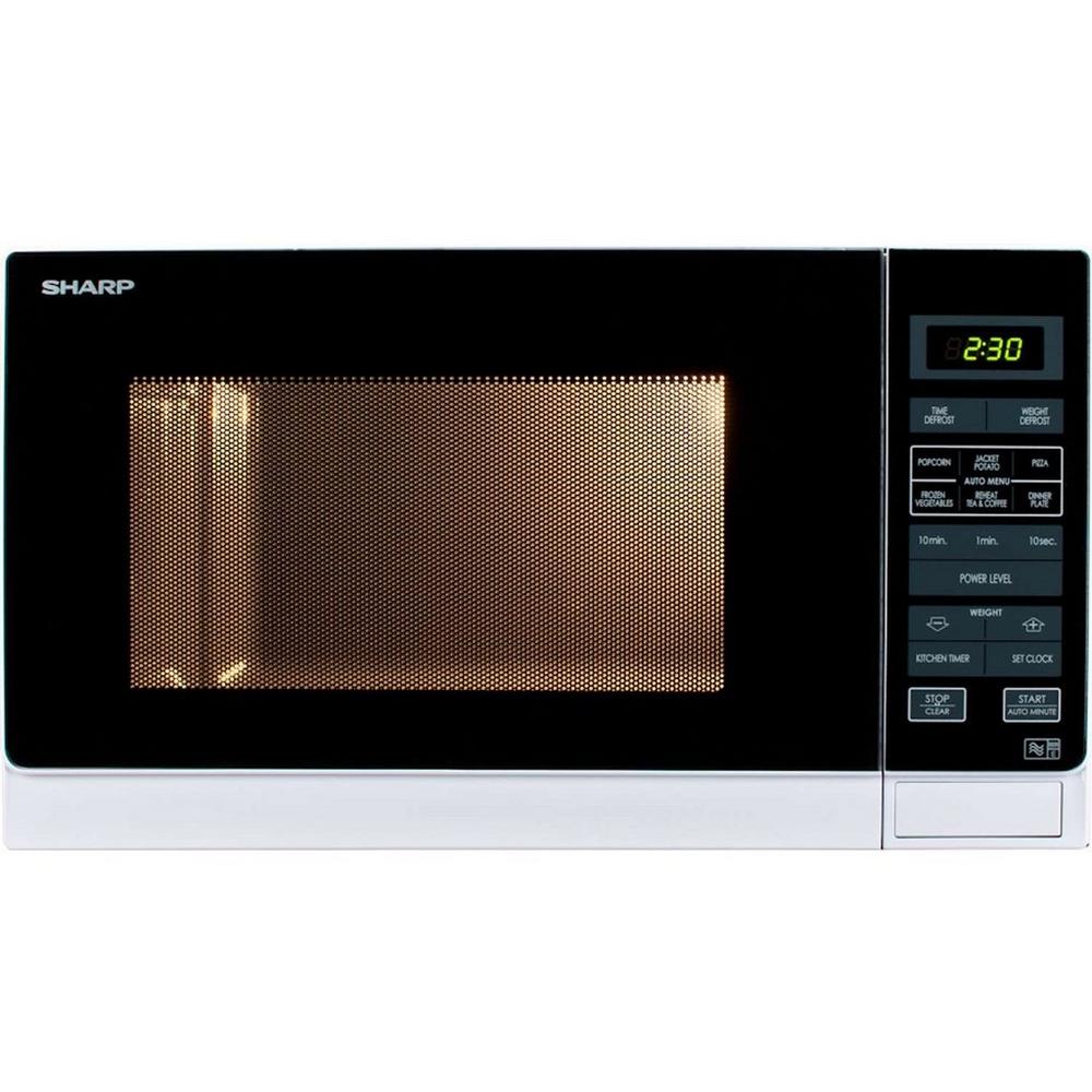 Sharp R372WM White Solo 900W Microwave Oven with 25L Capacity