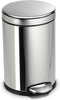 Simplehuman-Round-Pedal-Bin-Polished-Steel-4.5L