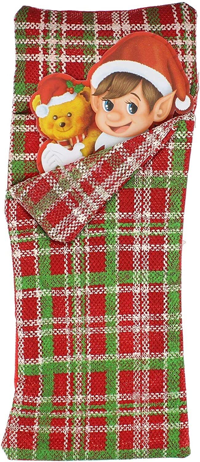 Elf on a Shelf Pattern Sleeping Bag with Pillow