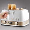 Breville New York Collection 4 Slice Toaster White & Gold