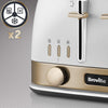 Breville New York Collection 4 Slice Toaster White & Gold