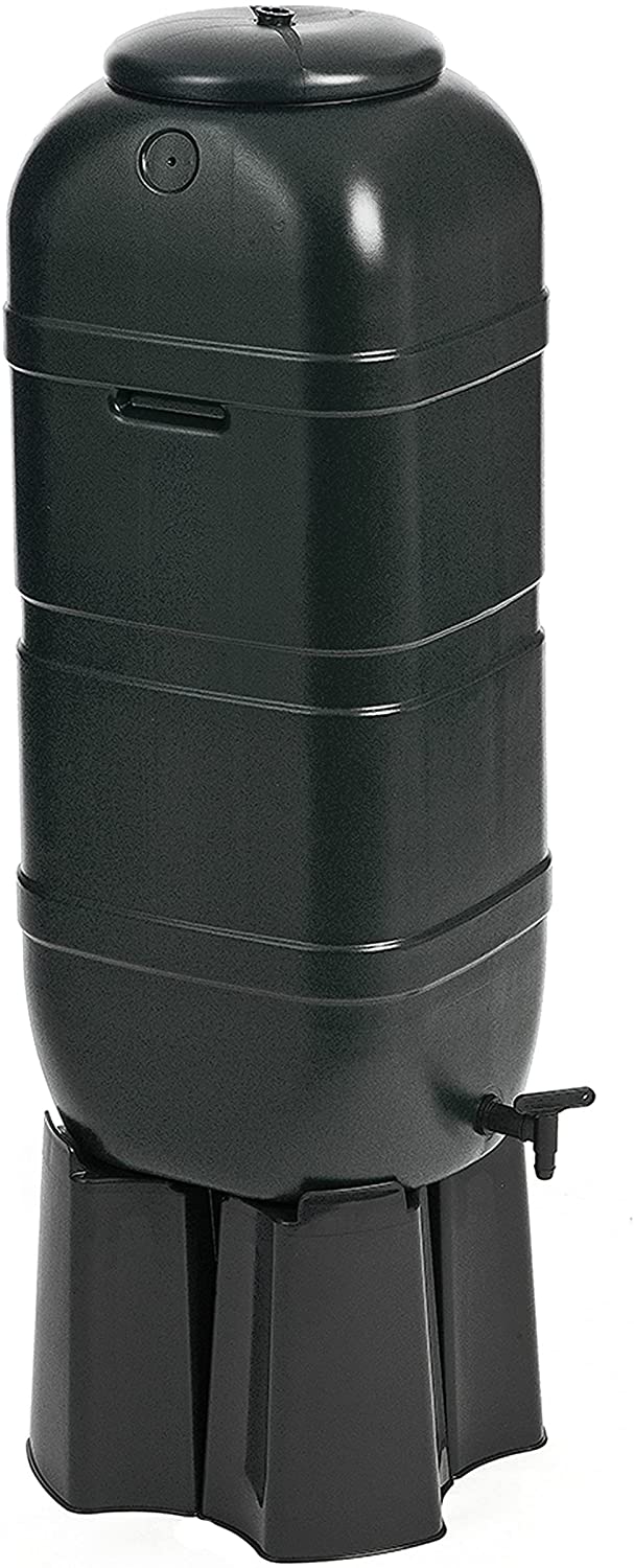 Strata-100-Litre-Black-Slim-Space-Saver-Water-Butt-Set