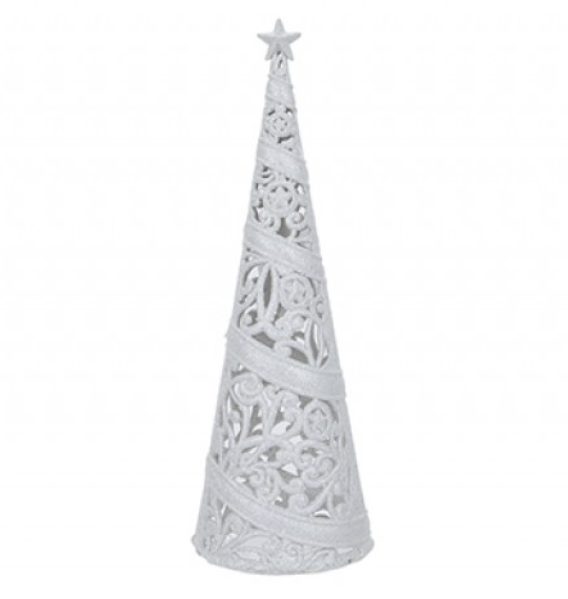 Decorative Christmas Tree Decoration 24cm - White